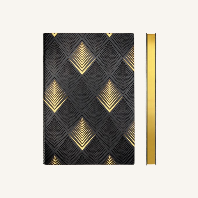 Signature Art Deco Dotted Notebook - A5, Pyramid
