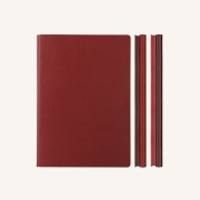 Signature Duo Lined / Dotted Notebook – A5,  Red / Burgundy