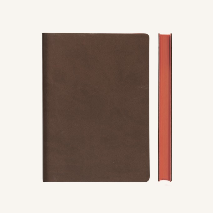 Signature Dotted Notebook - A5, Brown