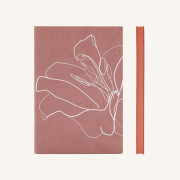 Signature Floral Doodles Plain Notebook - A5, Eustoma