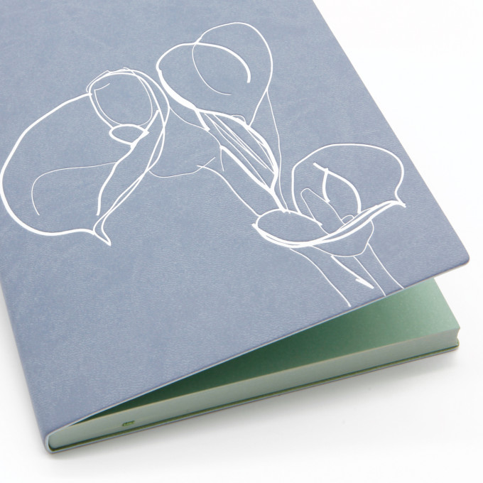 Signature Floral Doodles Plain Notebook - A5, Calla Lily