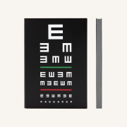 Signature Eye Chart Grid Notebook - A5, Black