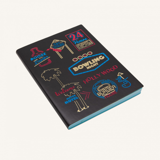 Signature Neon Lined Notebook - A5, Western Style