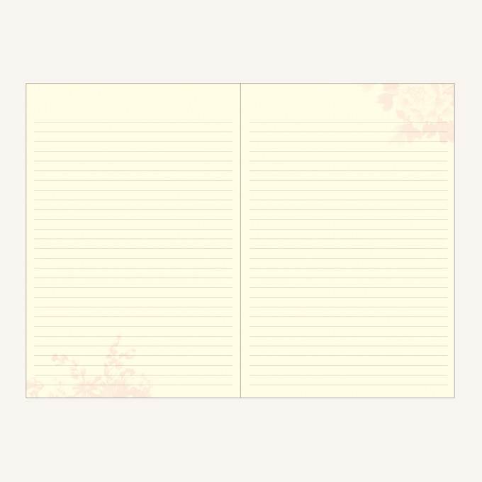 Flower Wow Lined Notebook – A5, Tea Rose