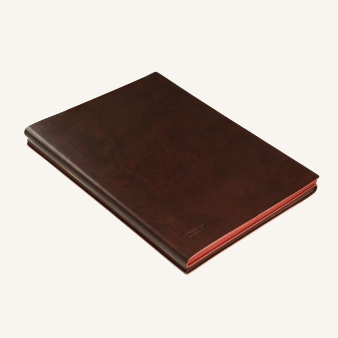 Signature Duo Lined / Dotted Notebook – A5,  Red / Burgundy