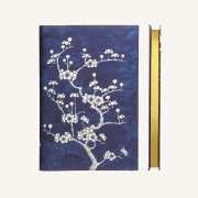 Flower Wow Lined Notebook – A5, Ceramic Blue