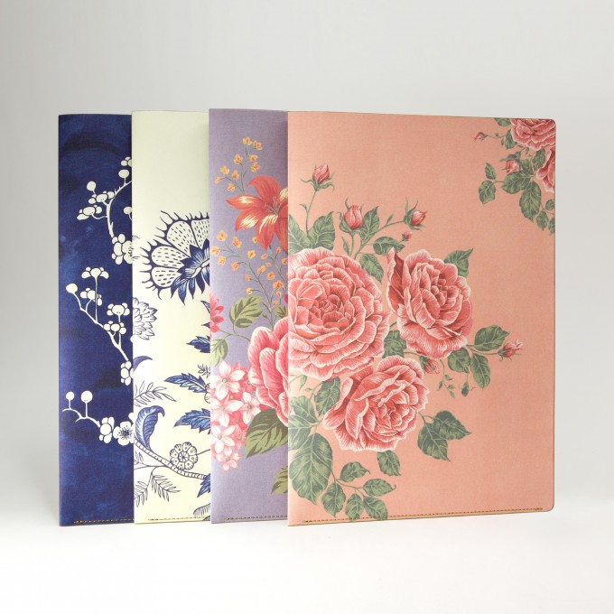 Flower Wow A4 Folder – Ceramic Blue