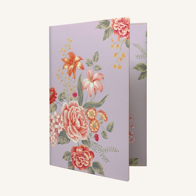 Flower Wow Envelope Folder – Mauve