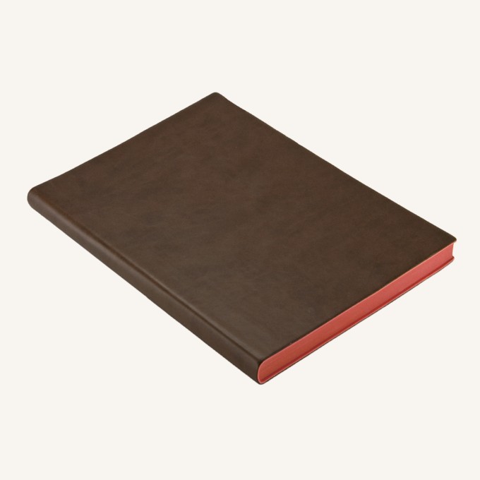 Signature Grid Notebook – A5, Brown